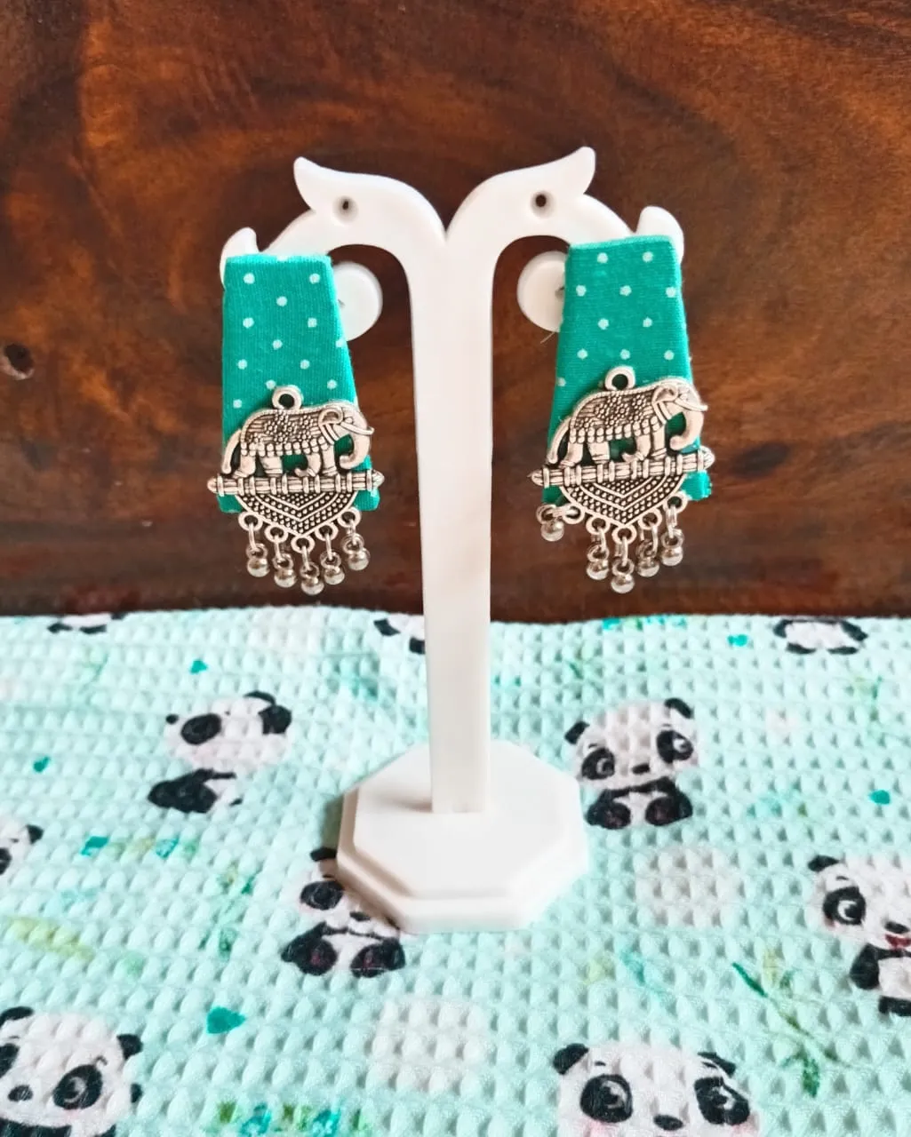 Buy Handmade Fabric Earrings from Rimberio Fashions - Reseller Bazzar